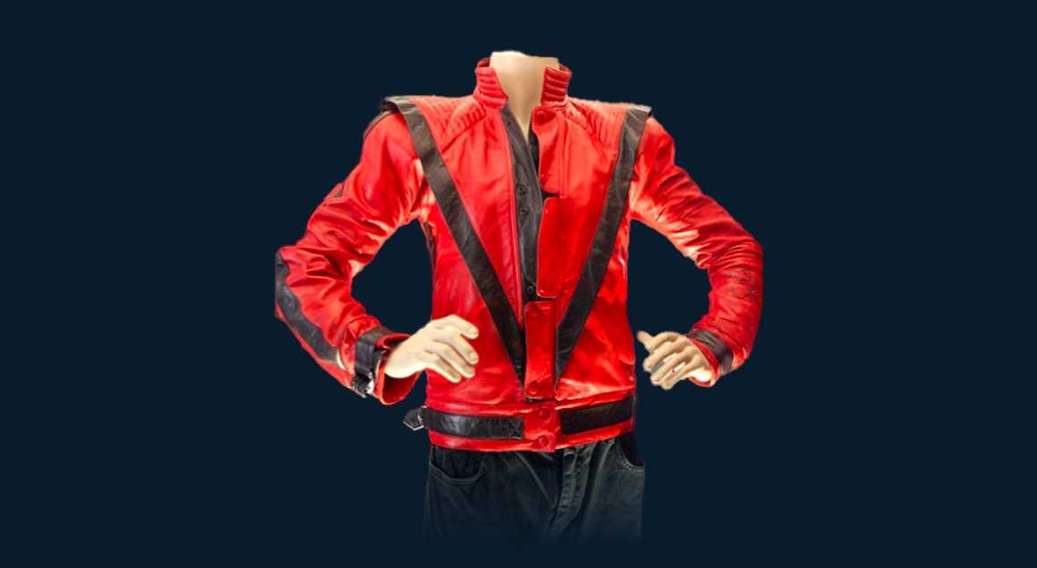 Michael Jackson’s sequined jacket displayed on mannequin