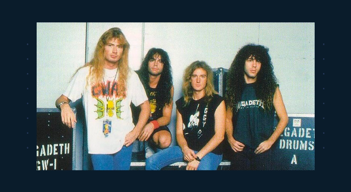 Megadeth 1990 concert poster with band logo and artwork