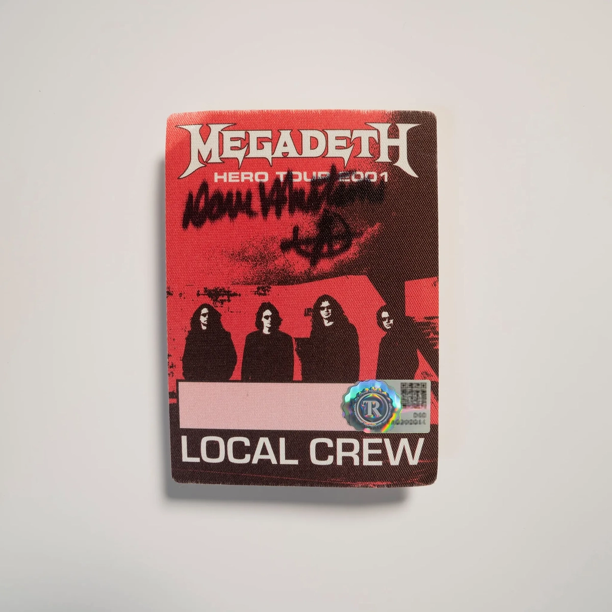 2001 Hero Tour Signed Crew Pass