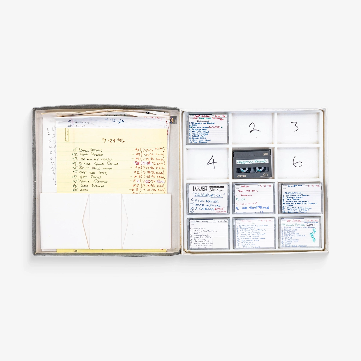 Snoop Dogg – DAT Tape Lot with Session Notes and Inserts (1996)